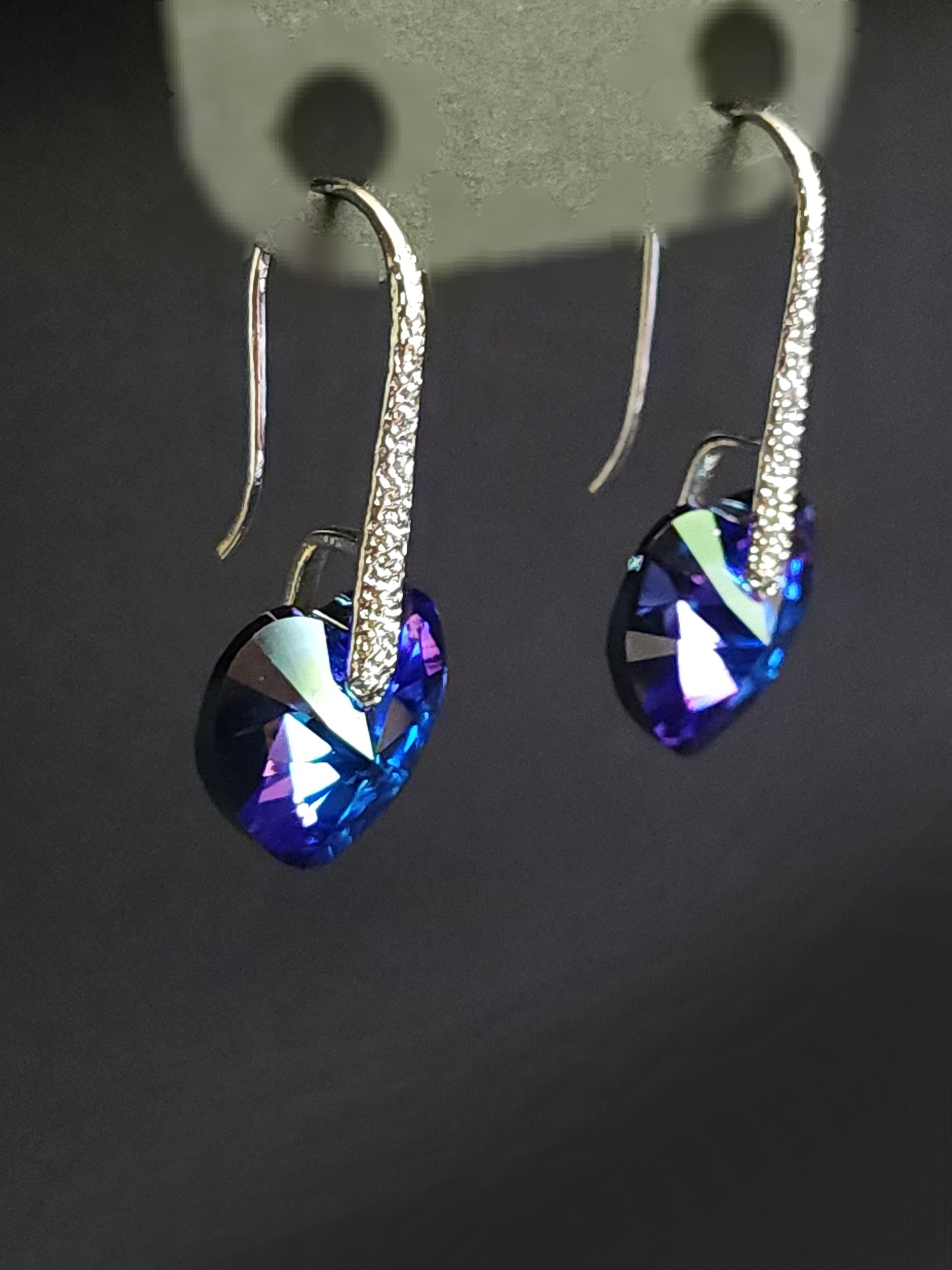 Sapphire Heart Earrings