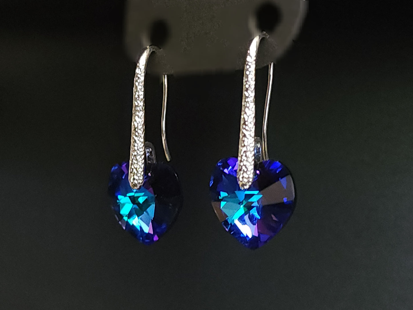 Sapphire Heart Earrings